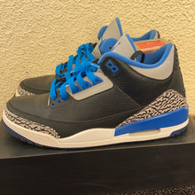 Load image into Gallery viewer, Air Jordan 3 Retro “Sport Blue” size 12 *preowned*
