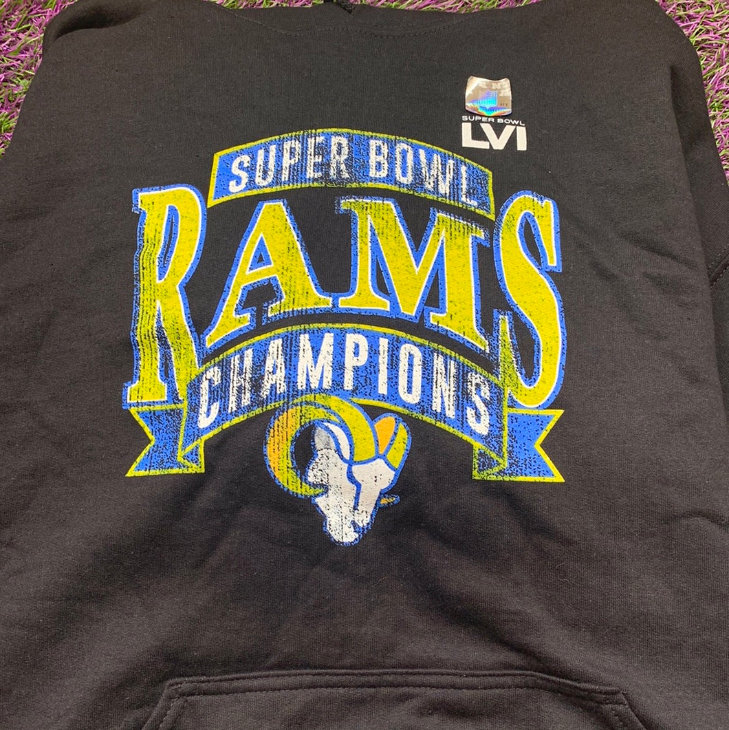 Official NFL RAMS Super Bowl Championship Hoodie size Large