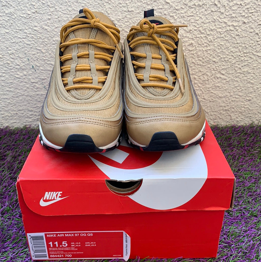 Nike Air Max 97 OG QS “Gold 3M” *preowned* size 11.5