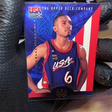 Load image into Gallery viewer, Upper Deck 1996 Anfernee Penny Hardaway “Portraits of Power” Team USA card
